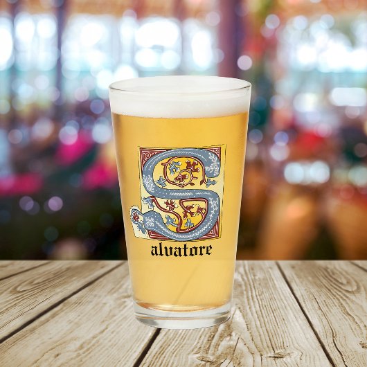 Leuchtender Brief S Glas