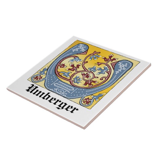 Leuchtender Brief U Fliese (Seite)