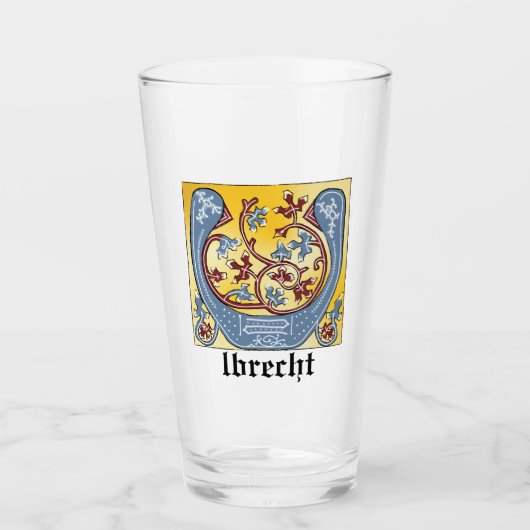 Leuchtender Brief U Glas (Vorderseite)