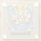 Leuchtender Brief U Glasuntersetzer (Rückseite)