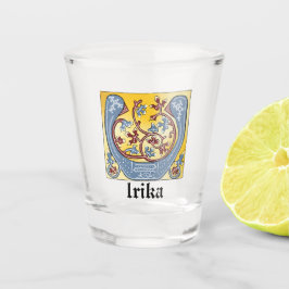 Leuchtender Brief U Schnapsglas