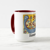 Leuchtender Brief U Tasse (Vorderseite Links)