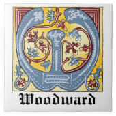 Leuchtender Brief W Fliese (Vorderseite)