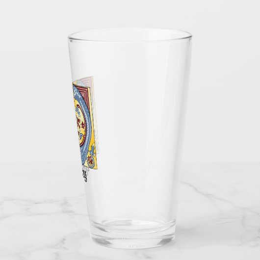 Leuchtender Brief W Glas (Links)