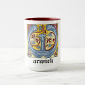 Leuchtender Brief W Tasse (Zentrum)