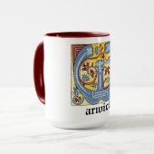 Leuchtender Brief W Tasse (Vorderseite Links)