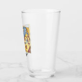 Leuchtender Brief Y: Mittelalterliches Blau und Ro Glas (Links)