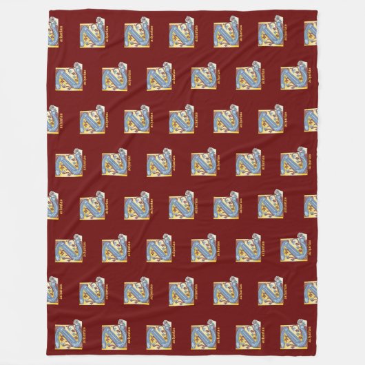 Leuchtender Brief Z Fleecedecke (Vorderseite)