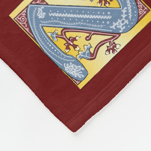 Leuchtender Brief Z Fleecedecke (Ecke)