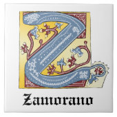 Leuchtender Brief Z Fliese (Vorderseite)