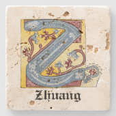 Leuchtender Brief Z Steinuntersetzer (Vorderseite)