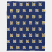 Leuchtender Buchstabe A des mittelalterlichen blau Fleecedecke (Vorderseite)