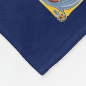 Leuchtender Buchstabe A des mittelalterlichen blau Fleecedecke (Ecke)