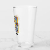 Leuchtender Buchstabe B des mittelalterlichen blau Glas (Links)