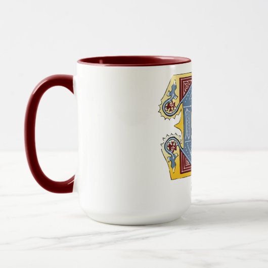 Leuchtender Buchstabe G für das Mittelalter in bla Tasse (Links)