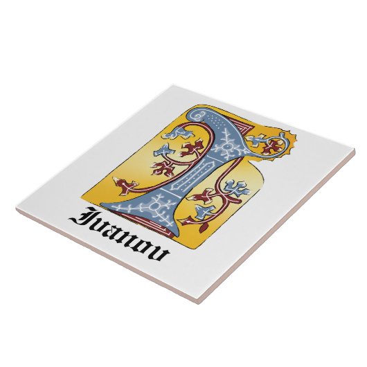 Leuchtender Buchstabe I Fliese (Seite)