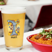 Leuchtender Buchstabe I Glas