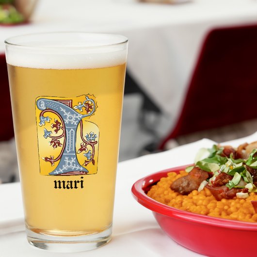 Leuchtender Buchstabe I Glas