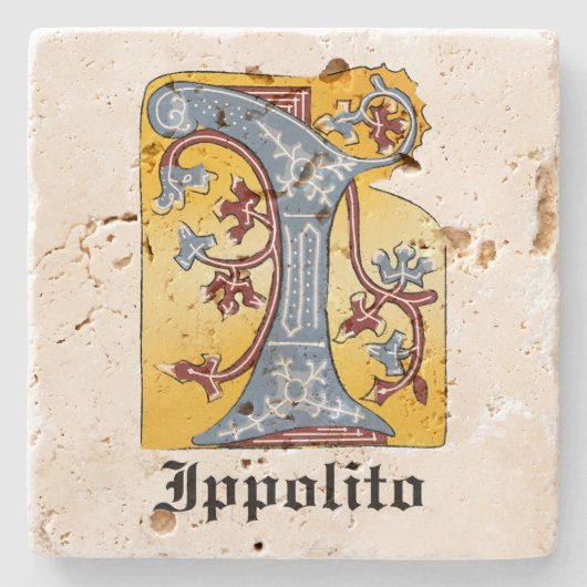 Leuchtender Buchstabe I Steinuntersetzer (Vorderseite)