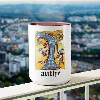 Leuchtender Buchstabe I Tasse