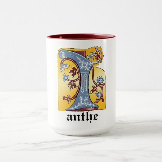 Leuchtender Buchstabe I Tasse (Zentrum)