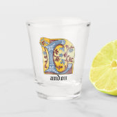 Leuchtender Buchstabe L Schnapsglas (Vorderseite)