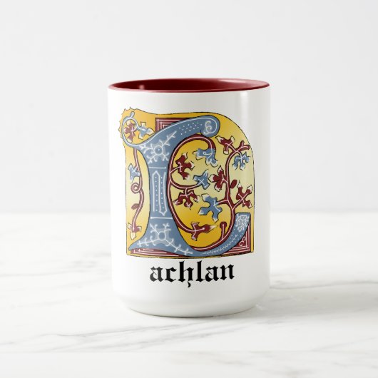 Leuchtender Buchstabe L Tasse (Zentrum)