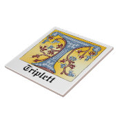 Leuchtender Buchstabe T Fliese (Seite)