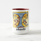 Leuchtender Buchstabe T Tasse (Zentrum)