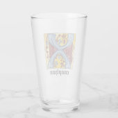 Leuchtender Buchstabe X Glas (Rückseite)