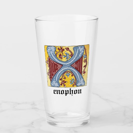 Leuchtender Buchstabe X Glas (Vorderseite)