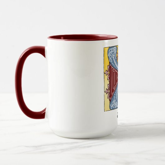 Leuchtender Buchstabe X Tasse (Links)