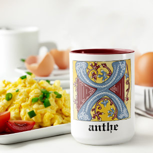 Leuchtender Buchstabe X Tasse
