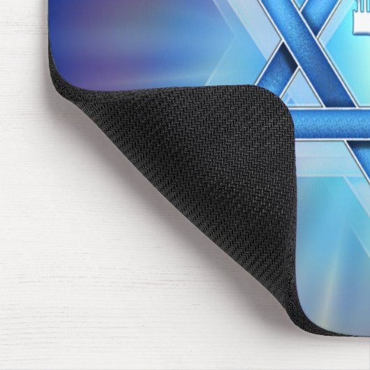 Leuchtender Davidsstern Mousepad (Ecke)