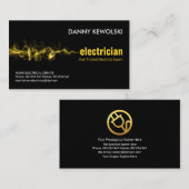 Leuchtender elektrischer Blitzschlag, Elektrischer Visitenkarte (Vorne/Hinten)