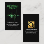 Leuchtender Elektrischer Wave Visitenkarte (Vorne/Hinten)