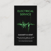 Leuchtender Elektrischer Wave Visitenkarte (Vorderseite)