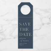 Leuchtender, glänzender, Save the Date Flaschentag Flaschenanhänger (Vorderseite)