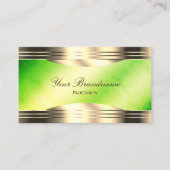 Leuchtender grüner Marmor und dekorierte Goldgrenz Visitenkarte (Vorderseite)