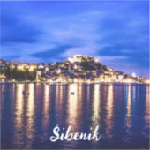 Leuchtender Hafen in Sibenik, Kroatien Aufkleber (Vorderseite)