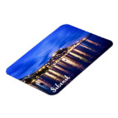 Leuchtender Hafen in Sibenik, Kroatien Magnet (Linke Seite)