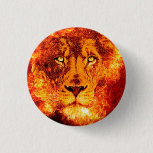 Leuchtender Löwe von Juda Button
