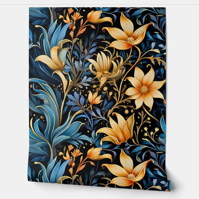 Leuchtender Märchengarten Botanisch Tapete (Abrollen)