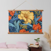 Leuchtender Märchengarten Botanisch Wandteppich Mit Holzrahmen (Schlafzimmer)