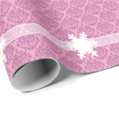 Leuchtender mattierter Orchideen-Damast mit Geschenkpapier (Rolleneckpunkt)