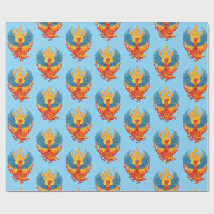 Leuchtender mythologischer Fantasy-Phönix-Vogel Geschenkpapier