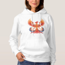 Leuchtender mythologischer Fantasy-Phönix-Vogel Hoodie