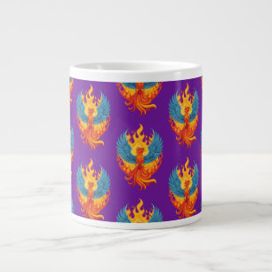 Leuchtender mythologischer Fantasy-Phönix-Vogel Jumbo-Tasse