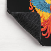 Leuchtender mythologischer Fantasy-Phönix-Vogel Mousepad (Ecke)