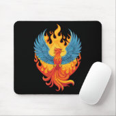 Leuchtender mythologischer Fantasy-Phönix-Vogel Mousepad (Mit Mouse)